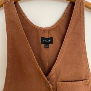 Frank and Oak mini overall dress
